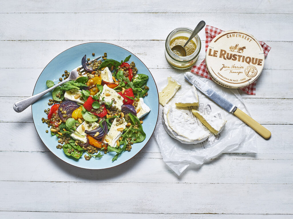 Roast pepper, spinach and lentil salad | The Cheese Lover